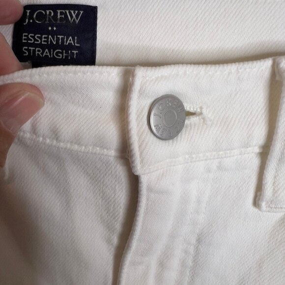J.Crew $118 Petite essential straight white jean all-day stretch Size P25 BX522 - Picture 4 of 10